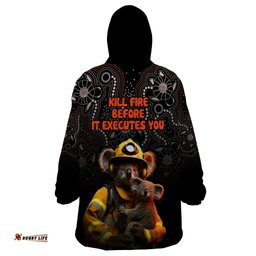 paws for australia wearable blanket hoodie bushfire awareness indigenous aboriginal