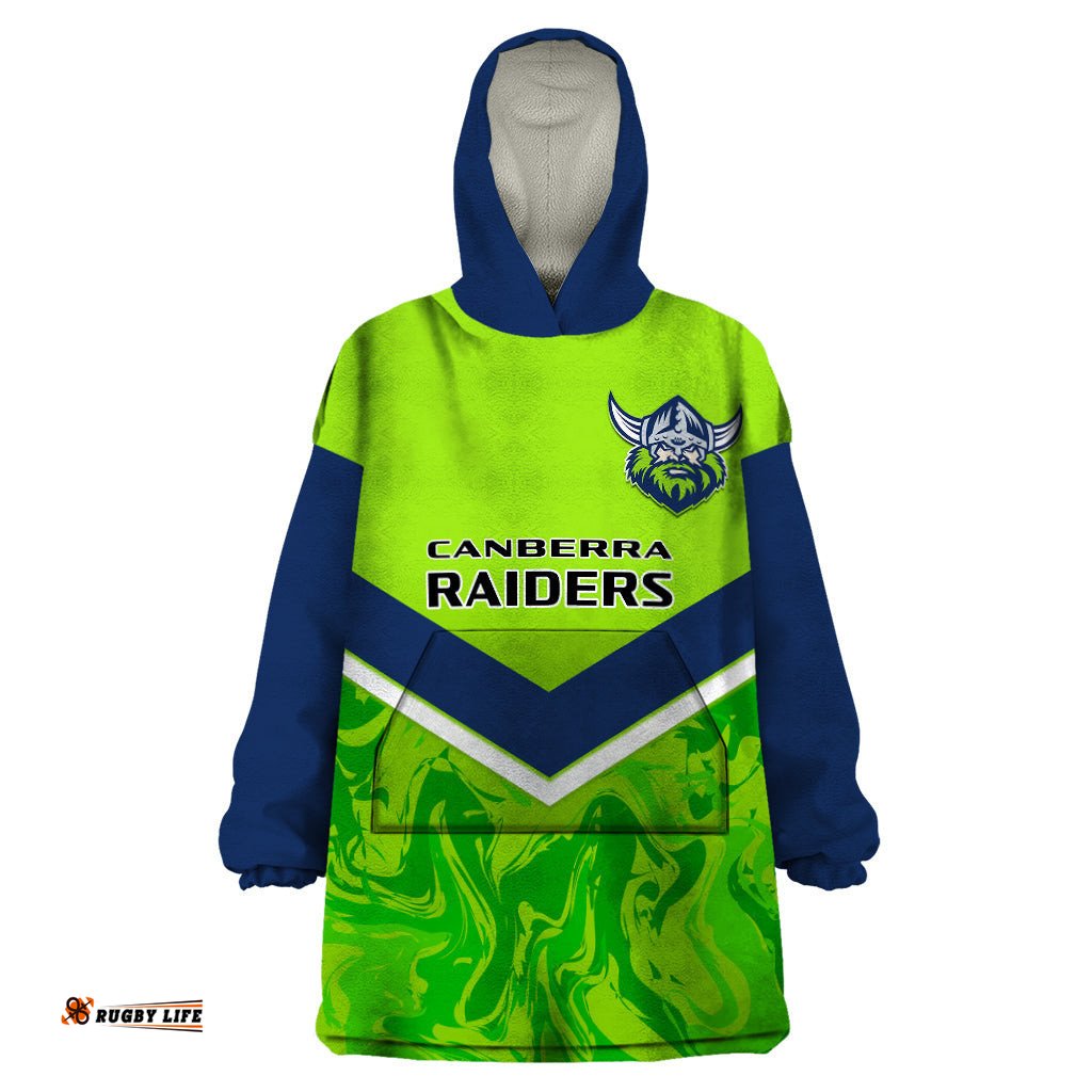 personalised raiders rugby wearable blanket hoodie canberra 1981 sporty style