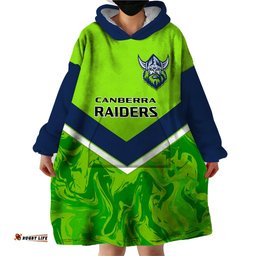 personalised raiders rugby wearable blanket hoodie canberra 1981 sporty style