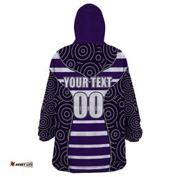 afl freo wearable blanket hoodie mix dot aboriginal