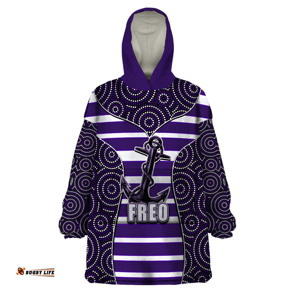 afl freo wearable blanket hoodie mix dot aboriginal