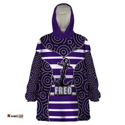afl freo wearable blanket hoodie mix dot aboriginal
