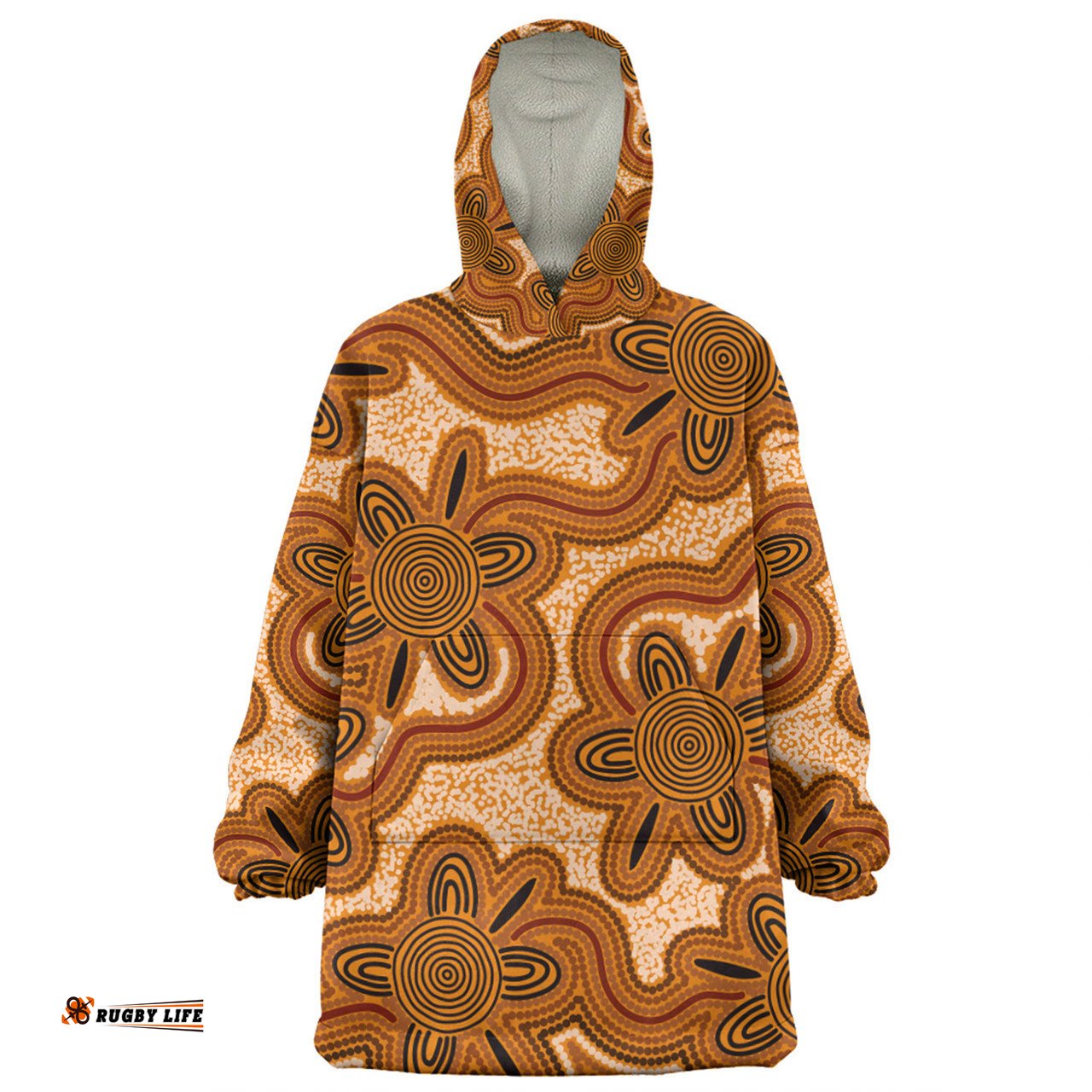 Australia Aboriginal Snug Hoodie - Aboriginal Art Background Connection Concept Snug Hoodie