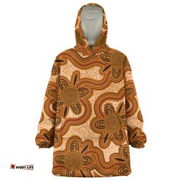 Australia Aboriginal Snug Hoodie - Aboriginal Art Background Connection Concept Snug Hoodie