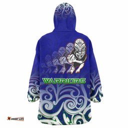 warriors rugby snug hoodie custom warriors ruby maori patterns oodie blanket