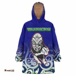 warriors rugby snug hoodie custom warriors ruby maori patterns oodie blanket