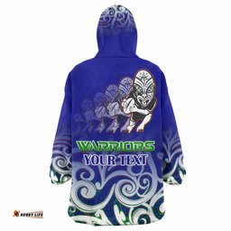 warriors rugby snug hoodie custom warriors ruby maori patterns oodie blanket