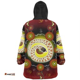 Australia Aboriginal Custom Snug Hoodie - The Rainbow Serpent Dreaming Spirit Art Snug Hoodie