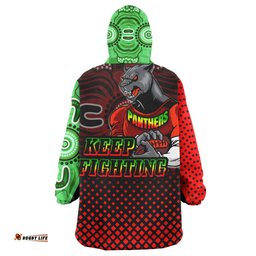 panthers rugby snug hoodie custom panthers keep fighting aboriginal patterns oodie blanket