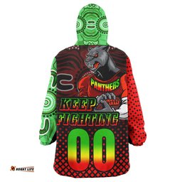 panthers rugby snug hoodie custom panthers keep fighting aboriginal patterns oodie blanket