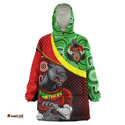 panthers rugby snug hoodie custom panthers keep fighting aboriginal patterns oodie blanket