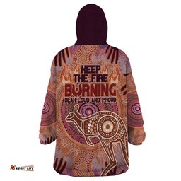 fire together naidoc 2024 wearable blanket hoodie indigenous cultural spirit