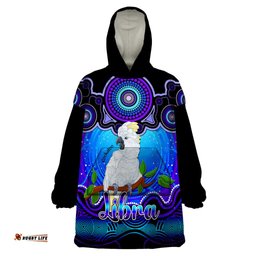 personalised australia libra cockatoo zodiac wearable blanket hoodie auz astrology aboriginal blue