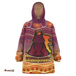 broncos rugby snug hoodie custom horse aboriginal patterns oodie blanket