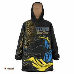 titans rugby snug hoodie custom titans aboriginal style oodie blanket