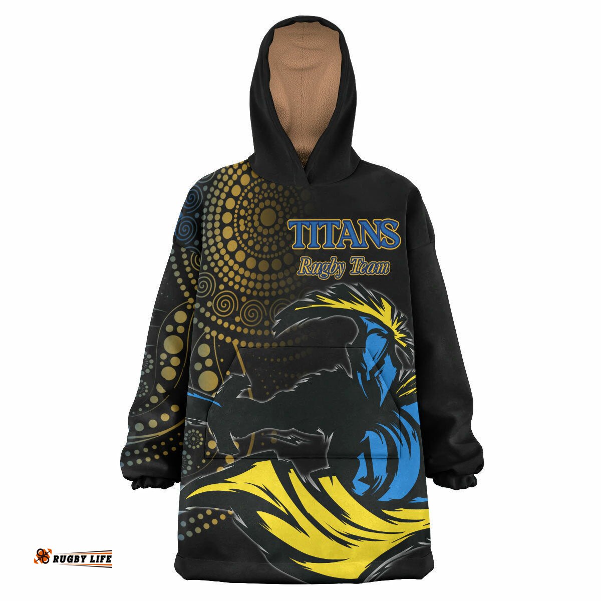 titans rugby snug hoodie custom titans aboriginal style oodie blanket