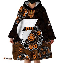 custom personalised afl gws giants 2012 aboriginal wearable blanket hoodie