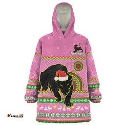 Penrith Panthers Christmas Custom Snug Hoodie - Ugly Xmas And Aboriginal Patterns For Die Hard Fan Snug Hoodie