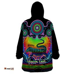 personalised australia capricorn goanna zodiac wearable blanket hoodie auz astrology aboriginal rainbow