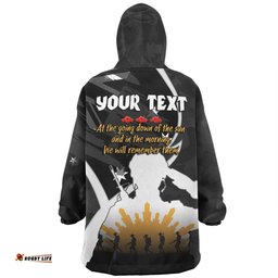 Australia Anzac Day Custom Snug Hoodie - Lest We Forget With Black Camouflage Pattern Snug Hoodie