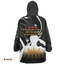 Australia Anzac Day Custom Snug Hoodie - Lest We Forget With Black Camouflage Pattern Snug Hoodie