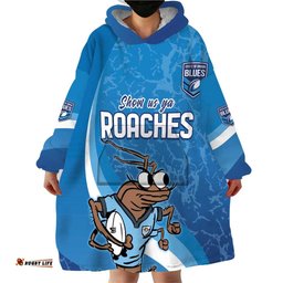 custom nsw cockroaches blues wearable blanket hoodie new south wales origin no1