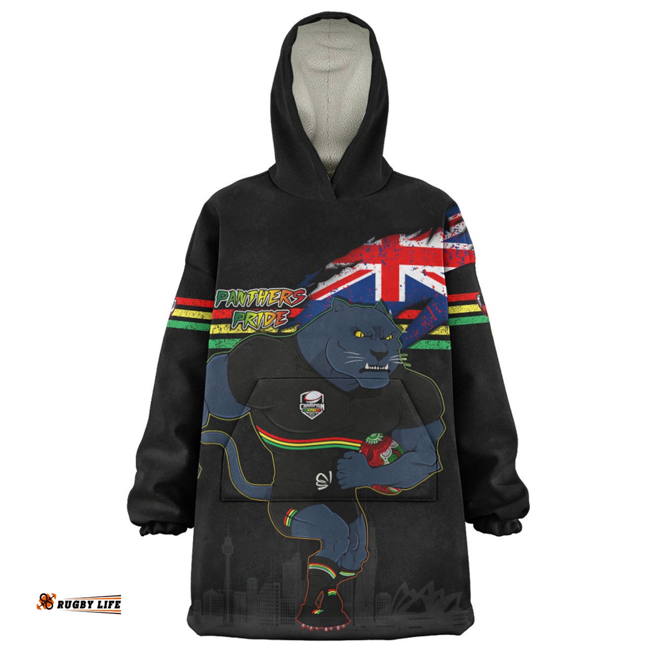 Penrith Panthers Snug Hoodie Custom For Die Hard Fan Australia Flag Scratch Style