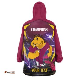 broncos rugby snug hoodie custom final series champions broncos rugby league player and number oodie blanket