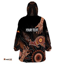 naidoc week 2024 personalised wearable blanket hoodie aboriginal hand stencils