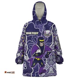 Melbourne Storm Grand Final Custom Snug Hoodie - Custom Melbourne Storm With Contemporary Style Of Aboriginal Painting Snug Hoodie