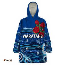 nsw waratahs rugby wearable blanket hoodie aboriginal indigenous
