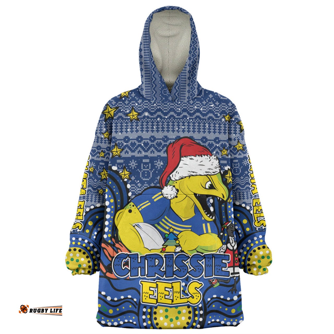 Parramatta Eels Christmas Custom Snug Hoodie - Christmas Knit Patterns Vintage Jersey Ugly Snug Hoodie