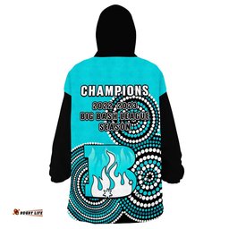 brisbane heat cricket wearable blanket hoodie champions bbl12 proud indigenous art