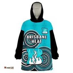 brisbane heat cricket wearable blanket hoodie champions bbl12 proud indigenous art