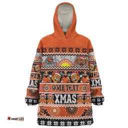 Wests Tigers Christmas Aboriginal Custom Snug Hoodie - Indigenous Knitted Ugly Xmas Style Snug Hoodie