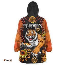 tigers rugby snug hoodie custom indigenous tigers oodie blanket