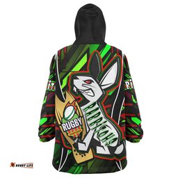 rabbitohs rugby snug hoodie custom rabbitohs league final series champions personalised name and number oodie blanket