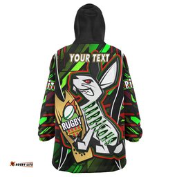 rabbitohs rugby snug hoodie custom rabbitohs league final series champions personalised name and number oodie blanket