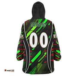 rabbitohs rugby snug hoodie custom rabbitohs league final series champions personalised name and number oodie blanket