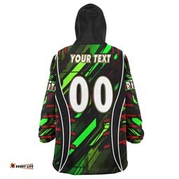 rabbitohs rugby snug hoodie custom rabbitohs league final series champions personalised name and number oodie blanket