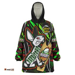 rabbitohs rugby snug hoodie custom rabbitohs league final series champions personalised name and number oodie blanket