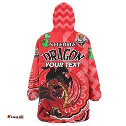 st george rugby snug hoodie custom the saints proud inspired true dragon aboriginal patterns oodie blanket
