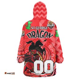 st george rugby snug hoodie custom the saints proud inspired true dragon aboriginal patterns oodie blanket
