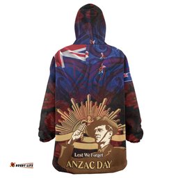 New Zealand Warriors Anzac Day Custom Snug Hoodie - Soldier Maori Patterns Snug Hoodie