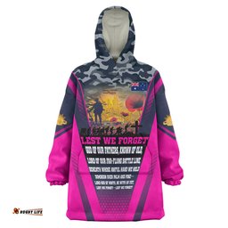 australia anzac camo wearable blanket hoodie anzac poem lest we forget flag wearable blanket hoodie