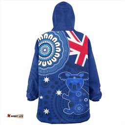 Australia Snug Hoodie Flag With Koala Aboriginal