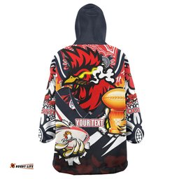 roosters premierships rugby snug hoodie custom go roosters super champion claw scratch aboriginal culture oodie blanket