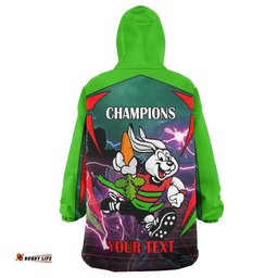 rabbitohs rugby snug hoodie custom final series champions rabbitohs rugby league player and number oodie blanket