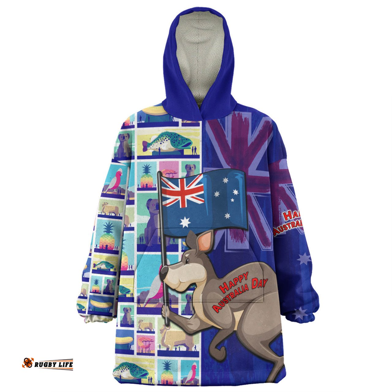 Australia Custom Snug Hoodie - Happy Australia Day With Big Things Snug Hoodie