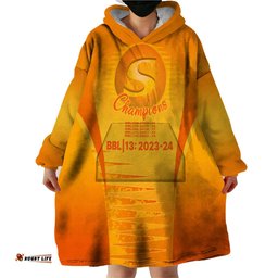 fire up scorchers custom wearable blanket hoodie the sixth time champions